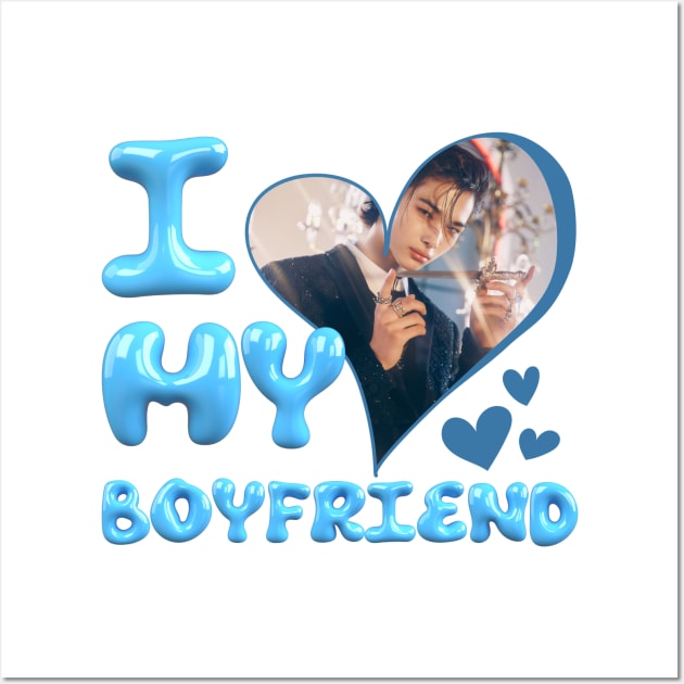 Enhypen I Love My Boyfriend Niki Heart Wall Art by StarBunnyDesigns